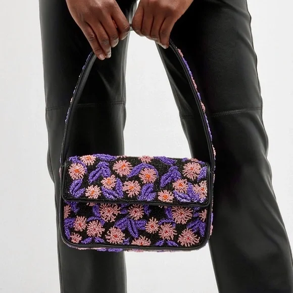 🌺🎉HP🎉🌺 NWOT Staud Tommy Beaded Shoulder Bag Quartz Acid 🌟RARE FIND🌟 - Picture 12 of 16